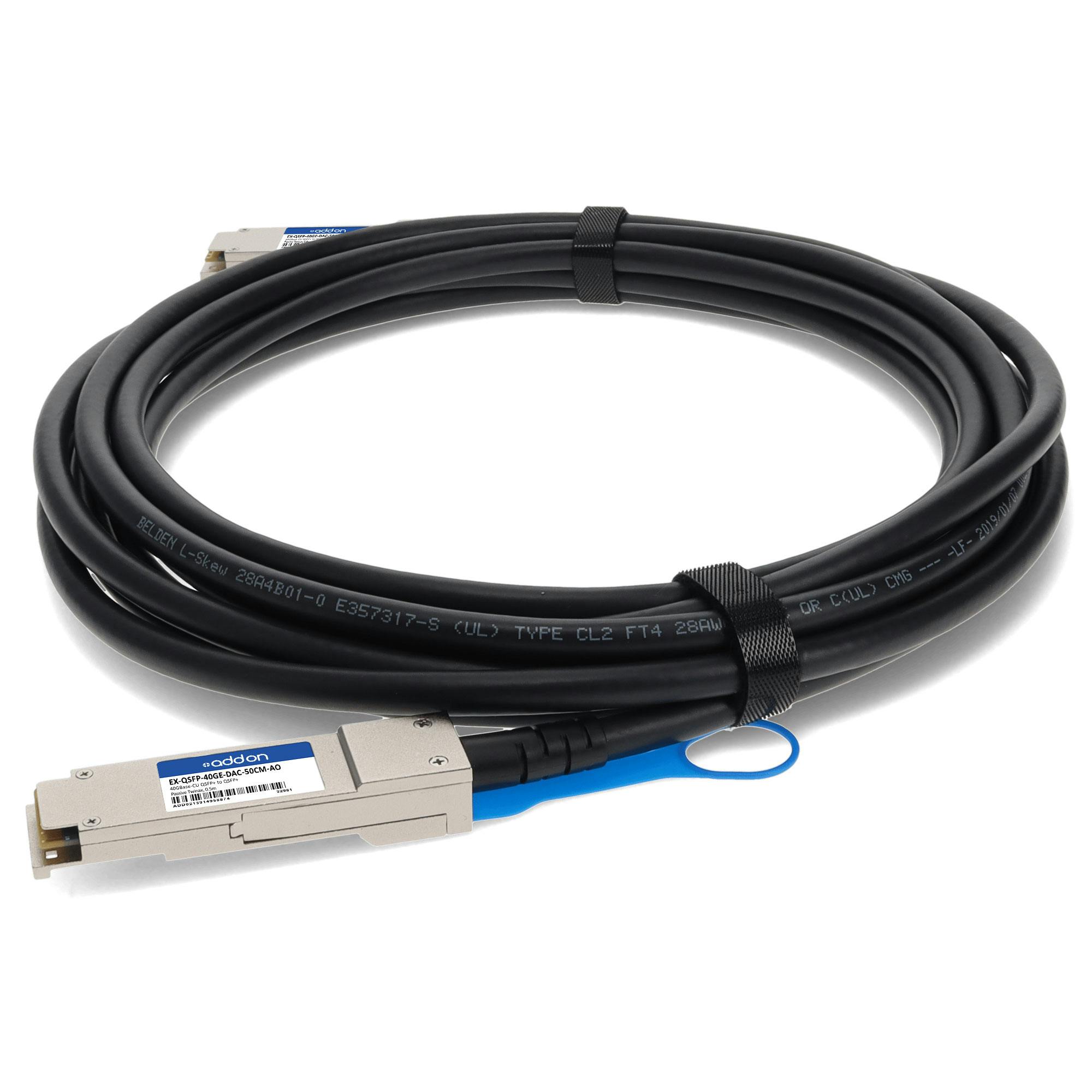 StarTech.com DAC Twinax ケーブル/50cm/Juniper製品EX-QSFP-40GE