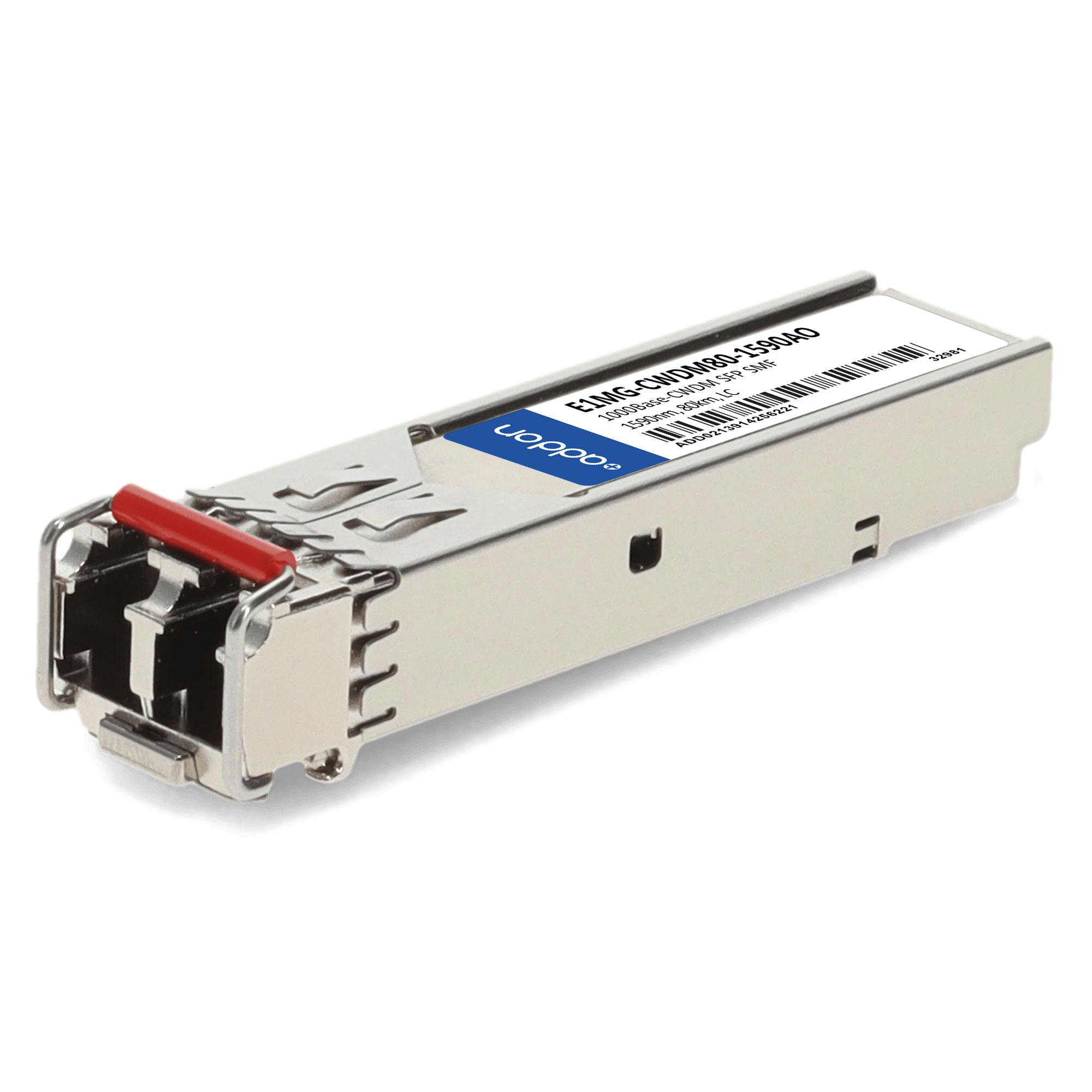 Smf, 1550Nm, 80km, LC Addon HP Compatible TAA Compliant 1000Base-Cwdm SFP Transceiver