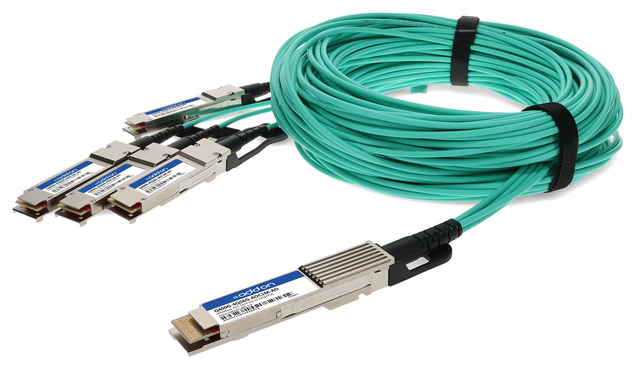 QSFP-DD breakout AOC cables from AddOn